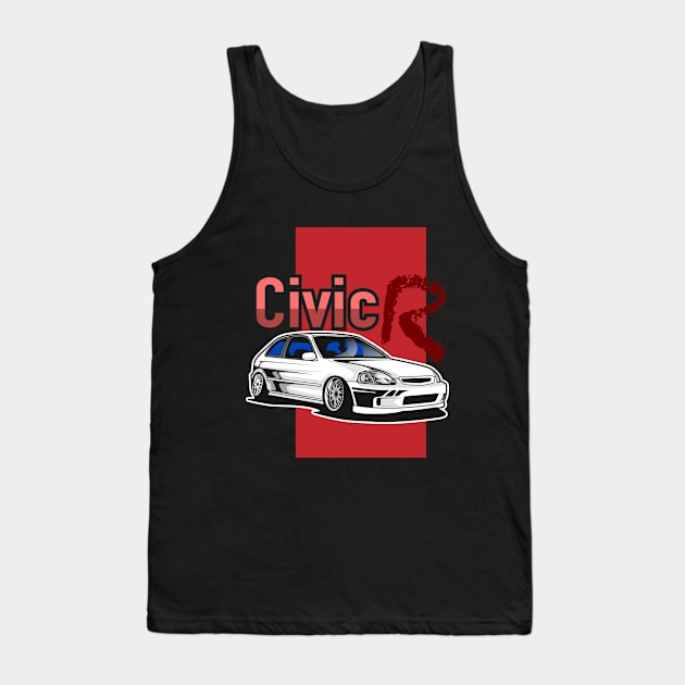 Civic R Tank Top by RYZWORK